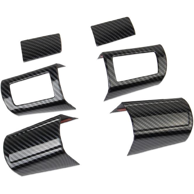 Korlot Koolstofvezel Stijl Stuurwiel Trim Accessoires voor 2008-2010 Dodge Challenger/2006-2010 Charger/2005-2008 Magnum