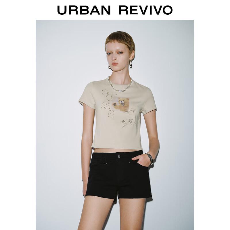 UR 2025 Summer Graffiti Print Short Sleeve T-shirt S