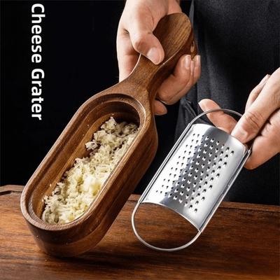 Stainless Steel Chocolate Handheld Grater Wood Handle Vegetable Shredder Cheese Grater  Grater Tool