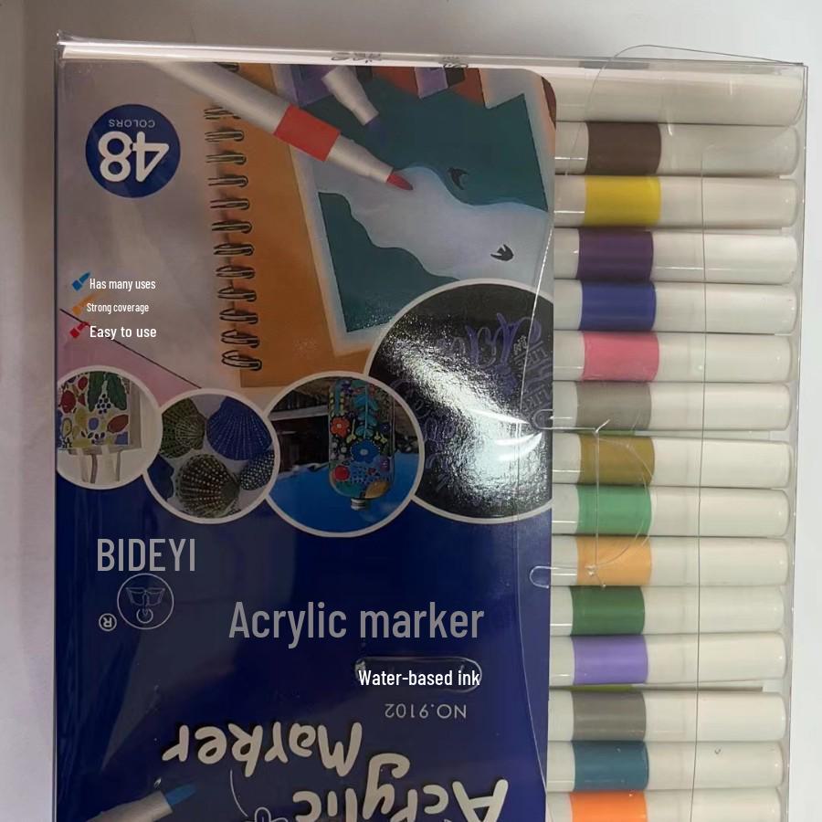 Acrylmarker Stiftset: 12/24/36/48/60 Schnelltrocknende Aquarell-Highlight-Marker