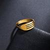 Offener Gabelring Edelstahl Herren Damen Verstellbare Fingerringe Punk Party Schmuck Geschenk für Freunde
