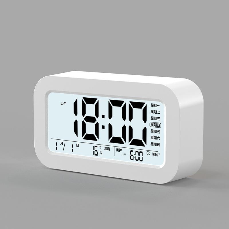 Clock LCD Lazy Sleepy Backlit Alarm Clock Silent Temperature Electronic Clock Digital Clock Gift Clock
