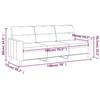 VidaXL Canapé à 3 Places, Siège avec Accoudoirs et Dossier Rembourrés, Meuble de Salon Salle de Séjour Intérieur, Moderne, 359250
