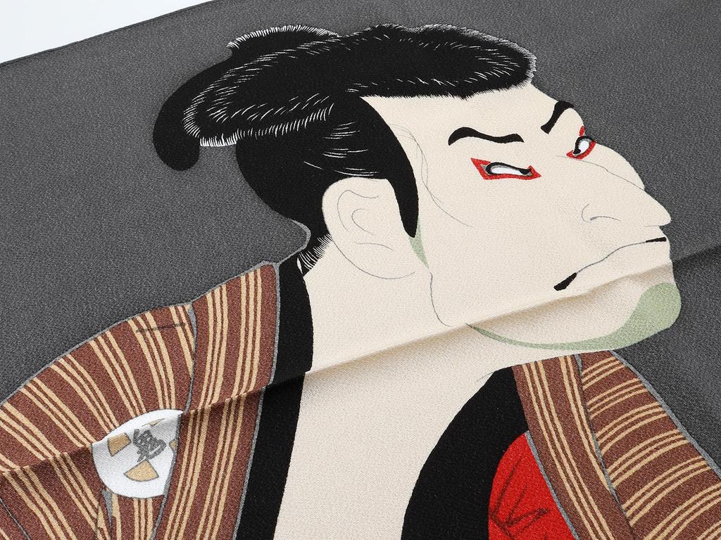 Wyprodukowano w Japonii Musubi Furoshiki Około Rzeka Sumida Chirimen Yuzen Kobieta dmuchająca tkaninę [SAKIKU-EN] (Furoshiki), 2-Szerokość, 68cm, Wzór, Tkanina,