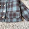 Girls' Preppy Winter Coat & Pleated Skirt Set - AWB003