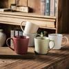 Japanese-Style Retro Relief Ceramic Cup Combination High Value Household Solid Color Matte Cup Breakfast Cup Coffee Cup Water Cup