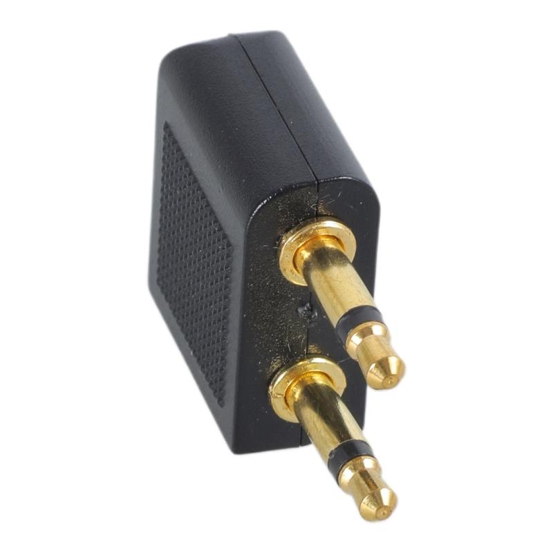 Gold Plated Airplane Flight Headphone Adapters 3.5mm Airline Plane Headset Converter for in-Flight Entertainment