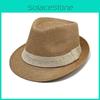 Fashion Jazz Weaving Hat With Wide Brim And Sunshade Design For Outfit Daily