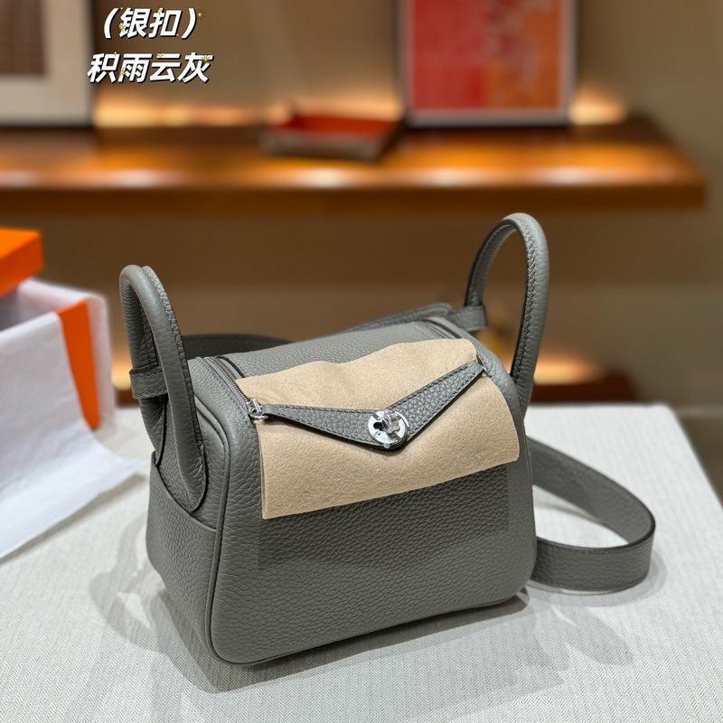 2026 new first-layer cowhide tc cowhide 19cm mini lindy bag crossbody leather medicine bag genuine leather women's bag