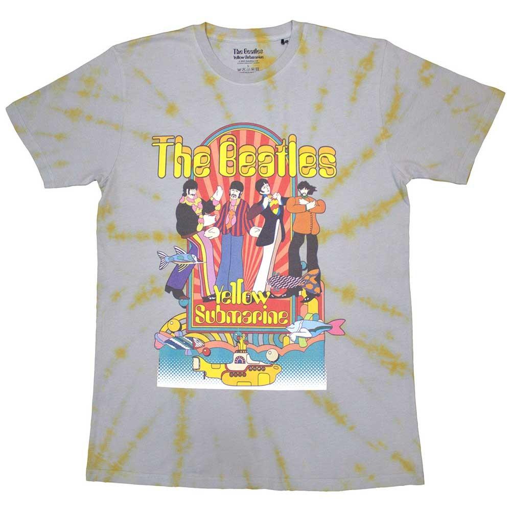The Beatles T-Shirt: Yellow Submarine Band & Fish (Wash Collection) OFFICIAL NEW M