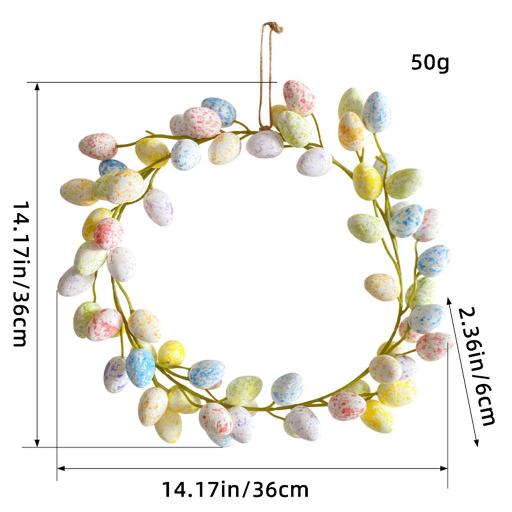 Bow Ribbon Easter Eggs Wreath Easter Eggs Garland Door Ornaments Wall Decor Happy 2025 Easter Day Decor For Home Kids Favor