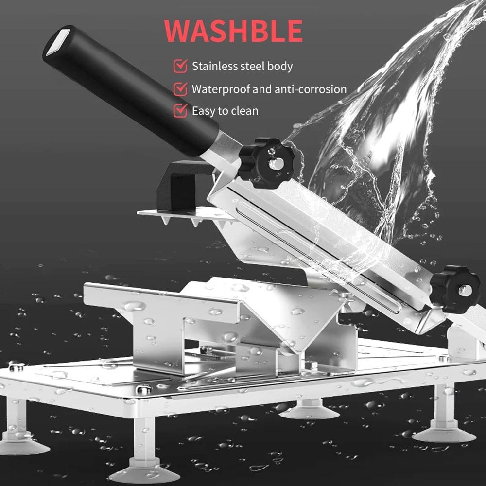 Manual Frozen Meat Slicer Upgraded Stainless Steel Meat Cutter for Beef Mutton Bacon Home Food Slicing Machine for Hot Pot BBQ