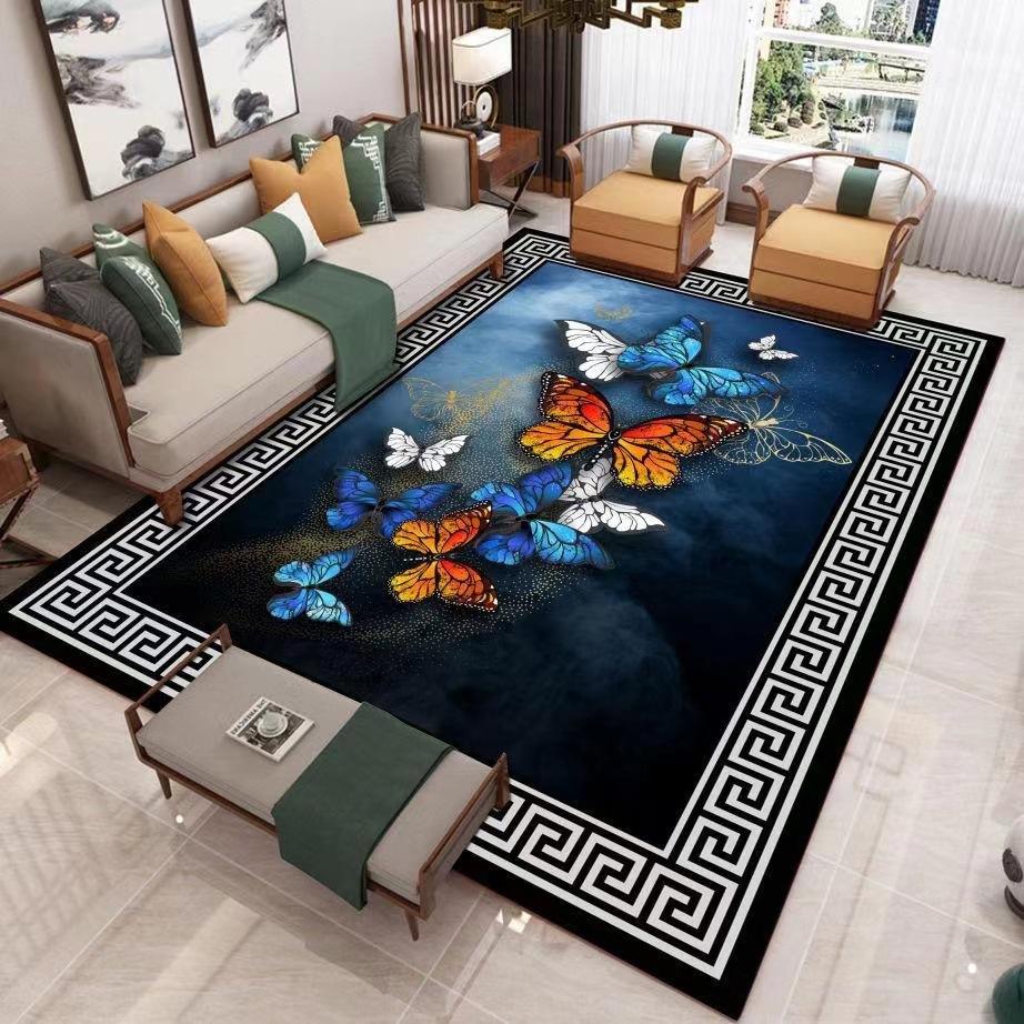 Modern New Chinese-Style Carpet Living Room Coffee Table Carpet Light Luxury Bedroom Bedside Home Decoration