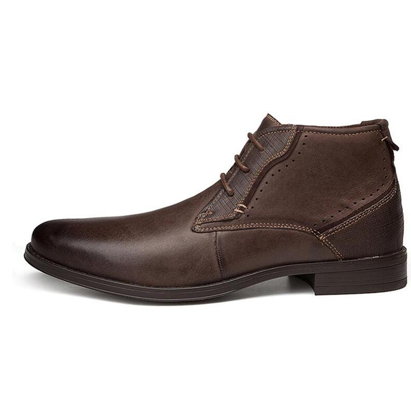 

Мужские туфли-оксфорды из натуральной кожи в стиле ретро для деловых людей, размер 7–11, повседневные ботинки с острым носком, зимняя обувь для пустыни