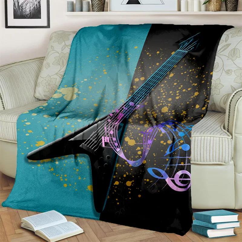 HD Classical Guitar Electric Guitar Blanket,Soft Throw Blanket for Home Bedroom Bed Sofa Picnic Travel Office Cover Blanket Kids