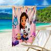 proof beach towel with a Gabby's Dollhouse2 pattern - soft,absorbent,quick-drying,machine washable - perfect for swimming,camping,bathing