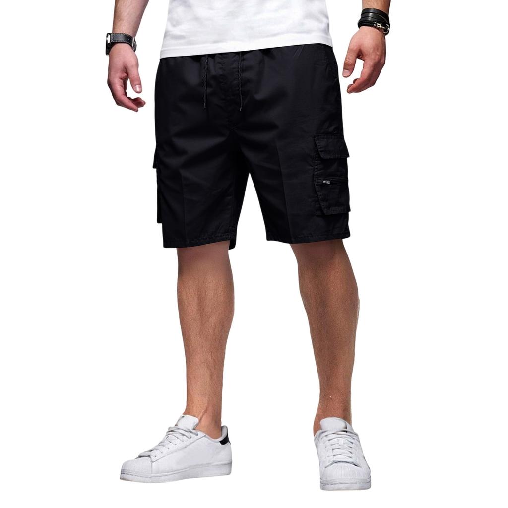 Men's Lightweight Breathable Relaxed Fit Multi Pocket Outdoor Cargo Shorts Casual Loose Design for Everyday Activities