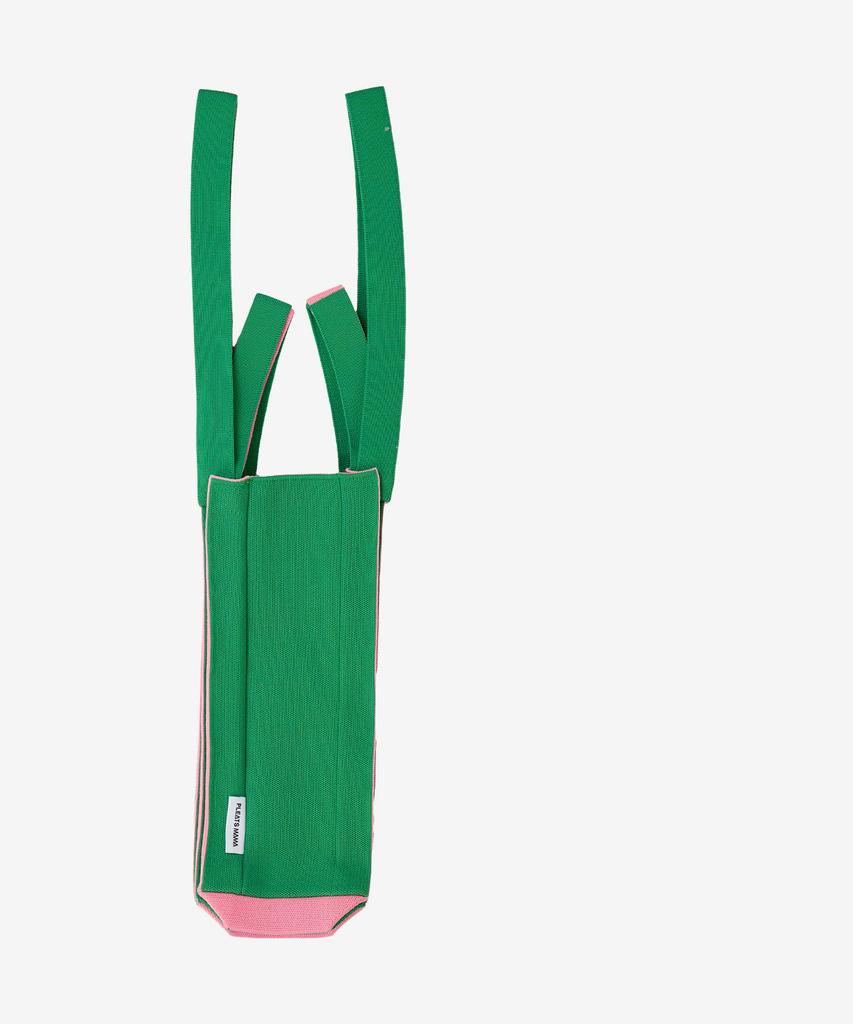 Pleatsmama Zweifach-Shopper Tasche Rosa Grün