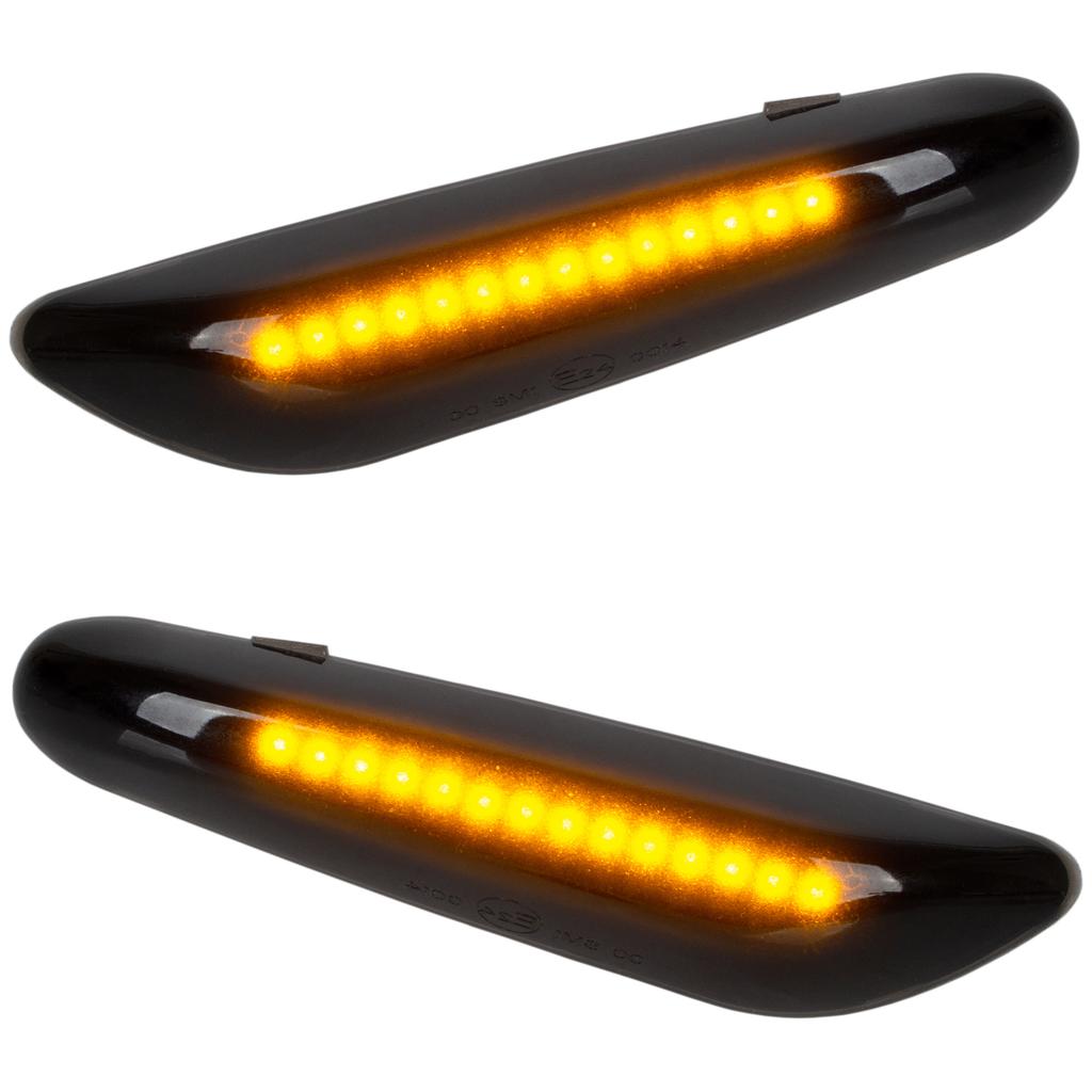 BMW Serie 1 E81 E82 E87 E88 Indicatore di Direzione Laterale LED Dinamico Fumé, Set da 2