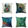 Premium Quality Peacock Feathers Sofa Bed Car Pillow Case For Timeless Home Elegance