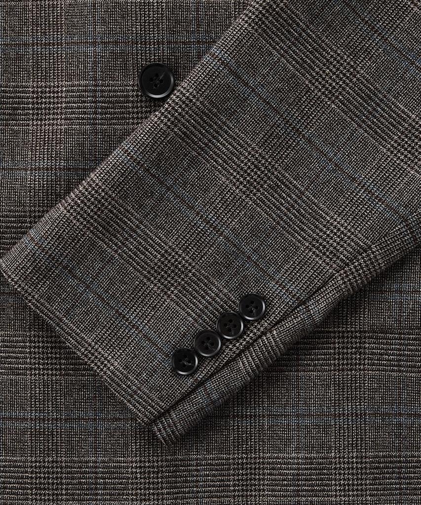 STCO Easy-Care Double-Breasted Glen Check Formal Jacket_Brown (Classic Fit)_Ssjud52Dch