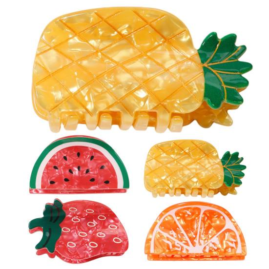 Hair Claw Fruit Design Back Head Shower Clip Medium Size Shark Hair Claw Non-slip Versatile Hair Accessory