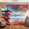 1pc Japanese Scenery Background Fuji Kiyomizu Temple Background Photo Props Party Home Decoration Party Wall Decoration