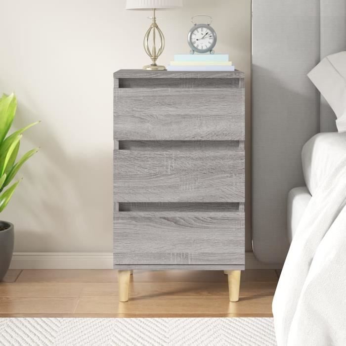 VidaXL Bedside Table Sonoma Grey 40x35x70 Cm Engineered Wood 819666