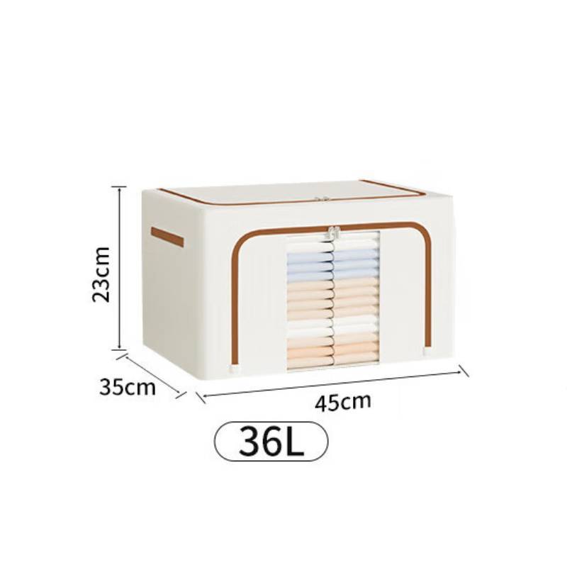 Foldable Fabric Organizer For Bedroom Storage With Clear Window And Large Capacity