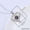 European-American Style Paw Print Heart Pendant Necklace for Dogs