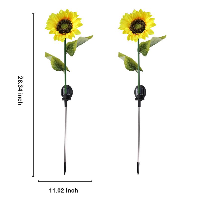 Solar-powered Garden Lights Landscape Yard Decoration Ground-mounted Lamp Flamingo Firework Sunflowers Roses Fireflies Jellyfish