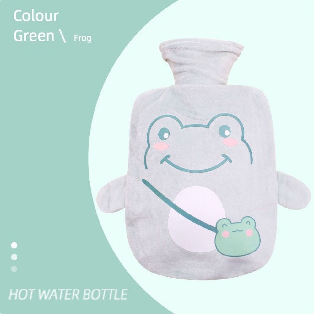 Samt Wärmflasche Cartoon Muster Heißwasserbeutel Tragbare Heißwasserflasche Bauchwärmer