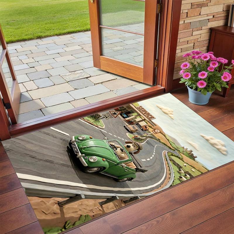 Kristall Samt Teppich Weiche Rutschfeste Indoor Bodenmatte HeimdekoWallace & Gromit