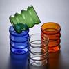 Create Wave Shape Glass Cup Water Bottle Heat-resistant Beer Drinkware Tea Mug Coffee Juice Milk Tea Home Cafe Drinkware Gift