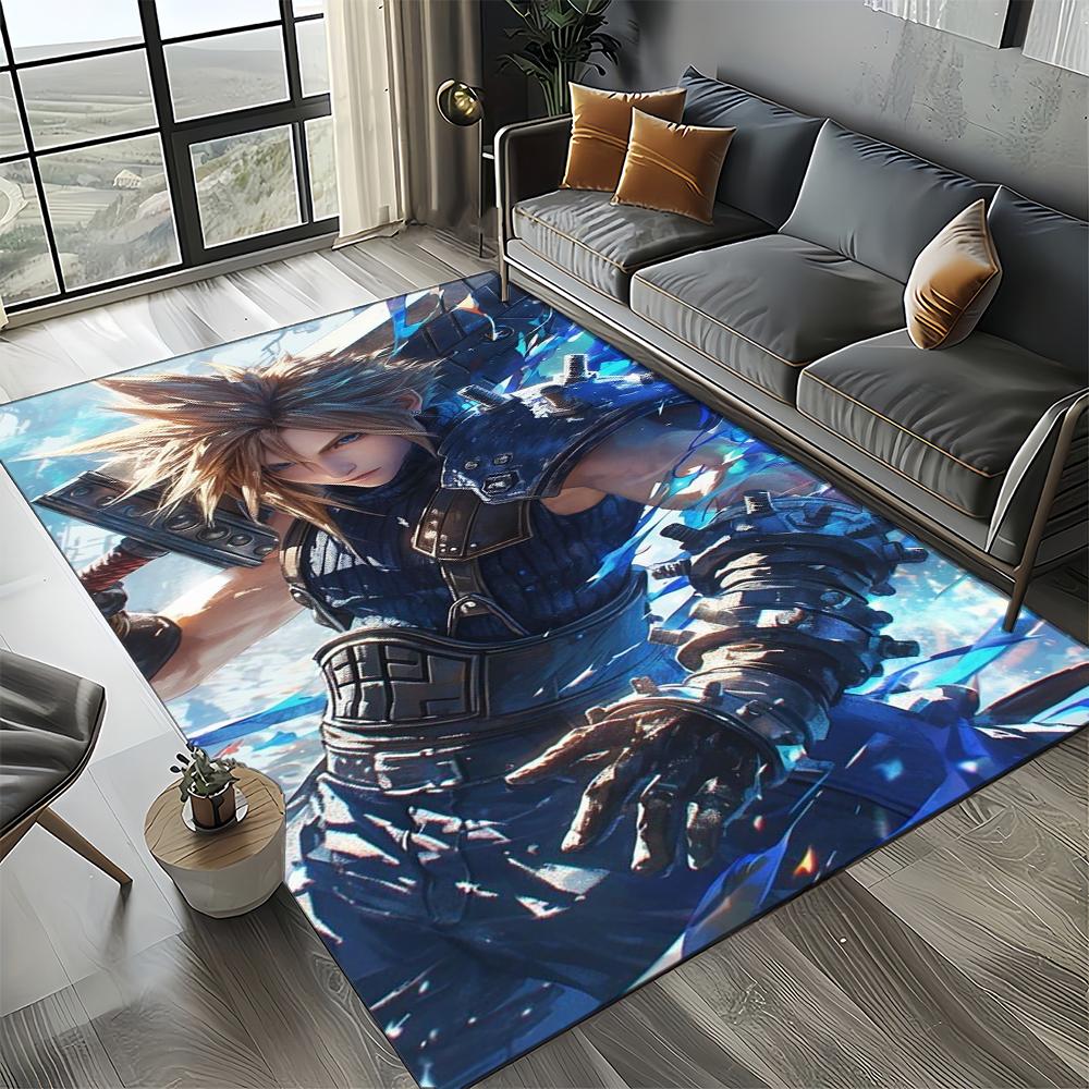 27 Style New Sephiroth Final Fantasy Games Cloud Tifa Aerith Carpet Rug for Living Room Bedroom Home Sofa,Kid Non-slip Floor Mat