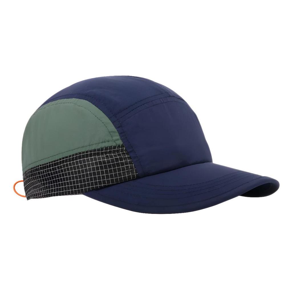Japanese Retro Quick-Dry Color-Block 5-Panel Baseball Cap with Sun Protection for Outdoor and Mountaineering