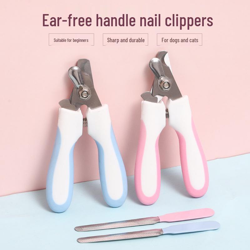Pet Nail Clippers with Alloy Blades and Rabbit Ear Handle for Cats and Dogs