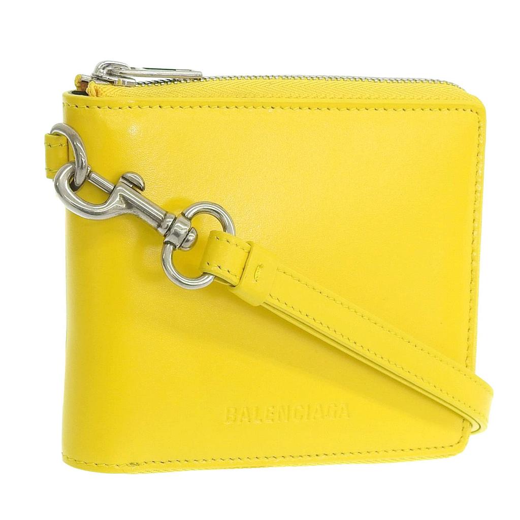 Wallet Outlet Leather Yellow 66404323V4Y BALENCIAGA [BALENCIAGA] Bi-fold Women's [item]