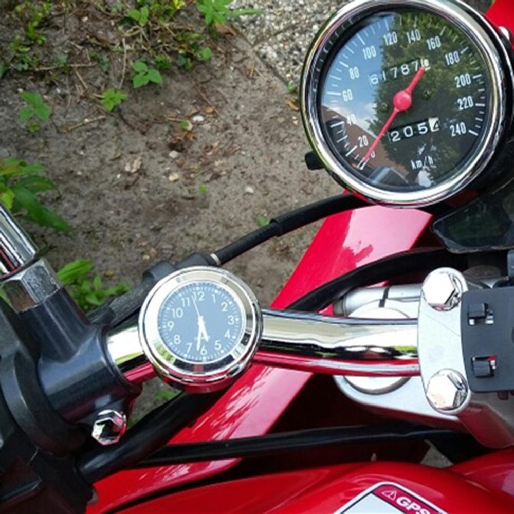 7/8" or 1" Motorcycle Handlebar Clock & Thermometer Fit For Harley Honda Yamaha Suzuki Kawasaki UTV