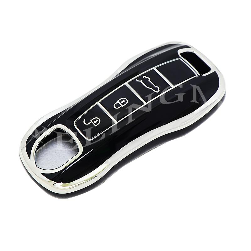 TPU Shell Fob For Porsche Cayenne 958 911 Lepin 996 Macan Boxster Panamera 997 944 924 Panamera 718 971 9YA Car Key Case Cover