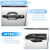 Exterior Door Handle Bowl Cover Trim Set for Toyota Camry LE SE XLE XSE 2018-2024 8th 8.5th Gen Door Handle Cover Protector Black Carbon Fiber