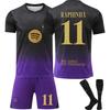 Jugendliche Kinder Erwachsene Individueller Name Fußballtrikots 2026-27 Barça Auswärts #11 RAPHINHA Sport Trainingsshirt Set mit Socken