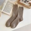 Woolen Women's Autumn and Winter Warm Mid-calf Socks, Fleece and Thickened Pile Socks, Winter Postpartum Socks, Floor Socks