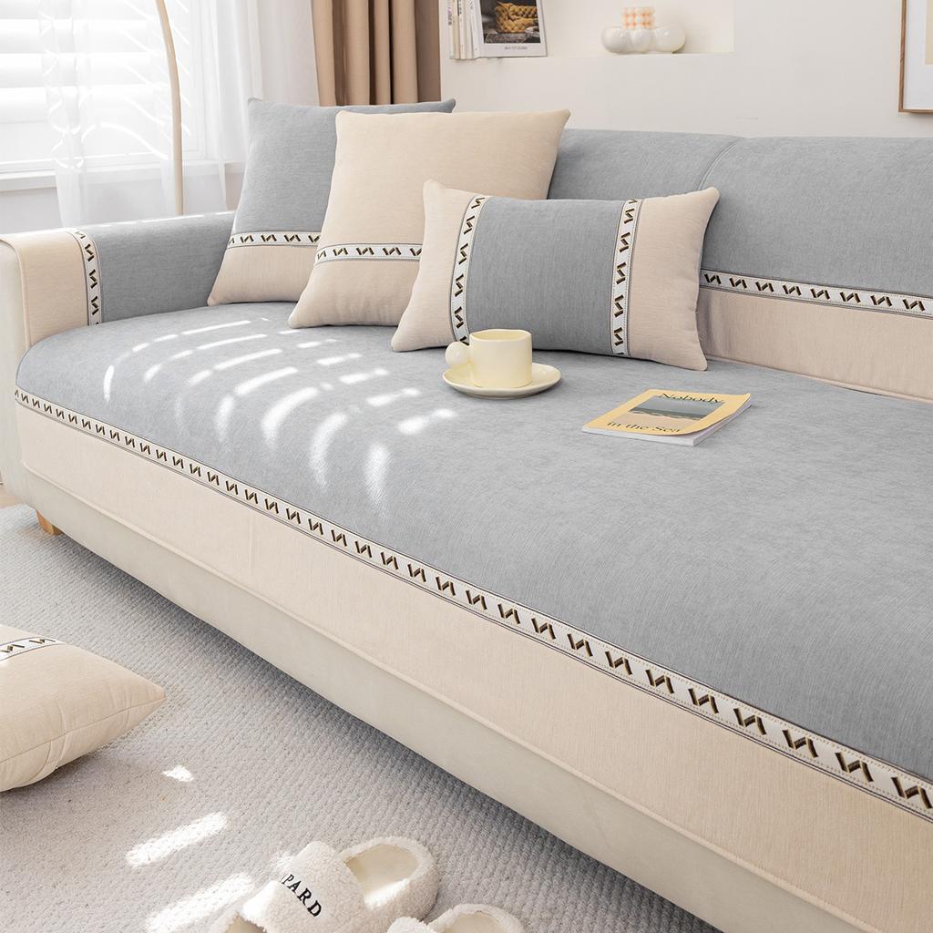 Chenier Sofa Cushion Is Universal In All Seasons, Simple Non-slip Light Luxury Backrest, New Seat Cushion Cover Cover Cloth Towel