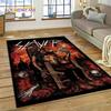 Tappeto Rock Slayer Heavy Metal Band 3D per Camera da Letto Soggiorno Casa Decorazione Divano, Gioco Bambini Grande Tappetino Decorativo Pavimento Regalo