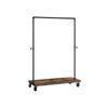 Clothes Rail for Bedroom, Heavy-Duty Clothes Rack, Industrial Pipe Rolling Garment Rack with Shelf, Top Rail Max. Load 90 Kg, Laundry Room