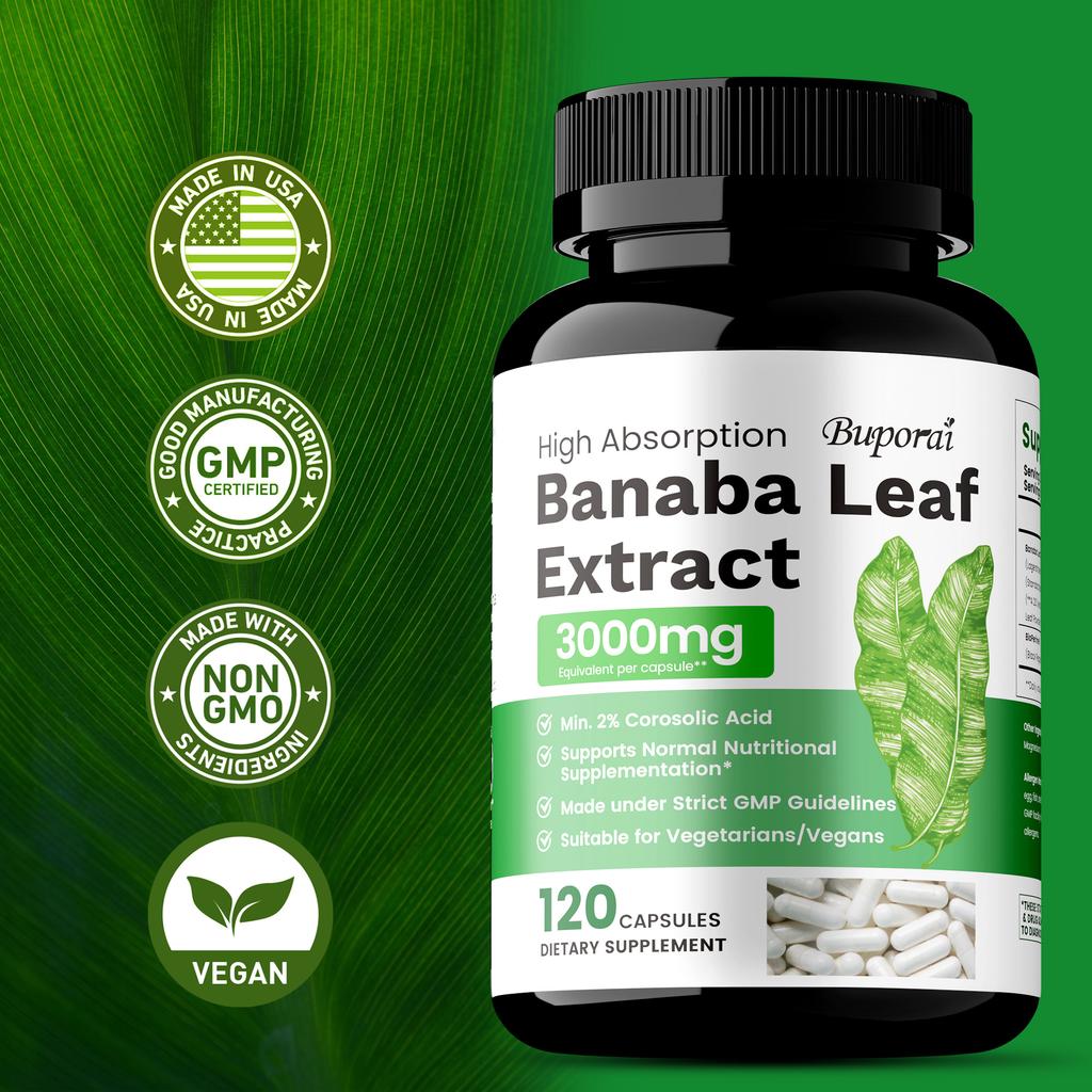 Buporai Barnabas Leaf Dietary Supplement, containing barnabas leaf extract, 3000mg high content, for daily nutritional supplementation