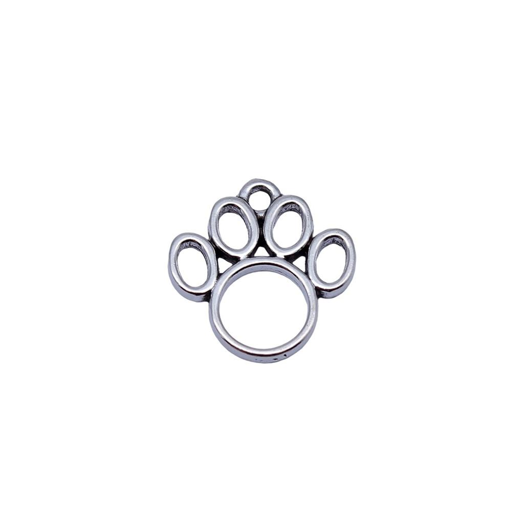 Alloy Dog Paws Charms Bear Paws Pendants For Jewelry Making Dog Themed Accessories
