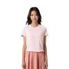 Anta Breathable Solid Color Round Neck Versatile Short Sleeve T-Shirt Women Tops Soft-Pink 962528117-2
