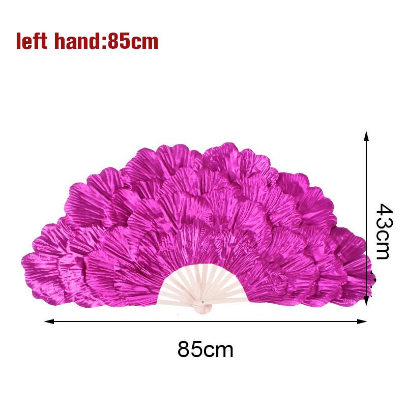 Chinesischer Tanzfächer Pfingstrosenblatt Tanzfächer Bühnenperformance Requisiten Doppelseitiger Yangko Tanz Faltfächer Party Dekoration
